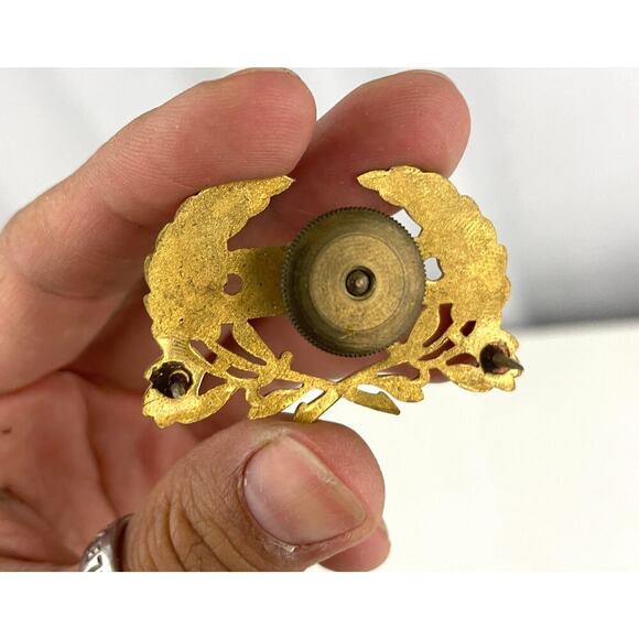 VTG Lot of 3 HICKOK Arrow & Sword Gold Tie Bar ROTC Dress Uniform Wreath SIGNED - Picture 11 of 14